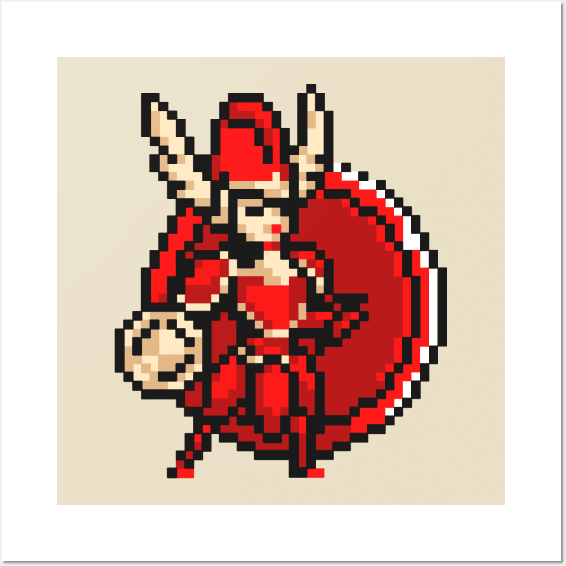 Pixel Shield Knight Wall Art by TASCHE